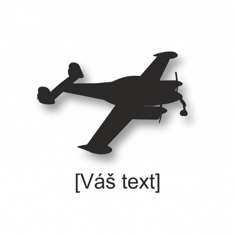 SESTAVTE SI: řezaná samolepka s motivem sportovní letadla dle výběru a Vaším textem