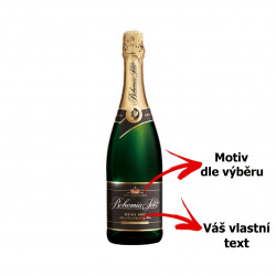 Your - Bohemia Sekt sandblasted bottle with motive of gliders of your choice and your text