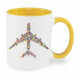 Ceramic mug - Colorful plane, different color