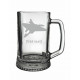 Your - Sandblasted glass half a pint  with motive of a military, of your choice and your text