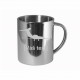 Your - Sandblasted stainless steel mug with motive of a transport aircraft of your choice and your text