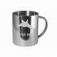 Your - Sandblasted stainless steel mug with motive of a military, of your choice and your text