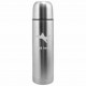 Your - Sandblasted stainless steel thermos with motive of a military, of your choice and your text