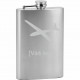 Your - Sandblasted stainless steel hip flask with motive of a gliders of your choice and your text