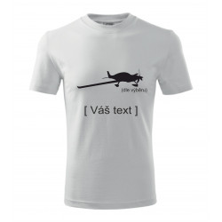 Your -  printed T-shirt with motive of a sport aircraft, of your choice and your text